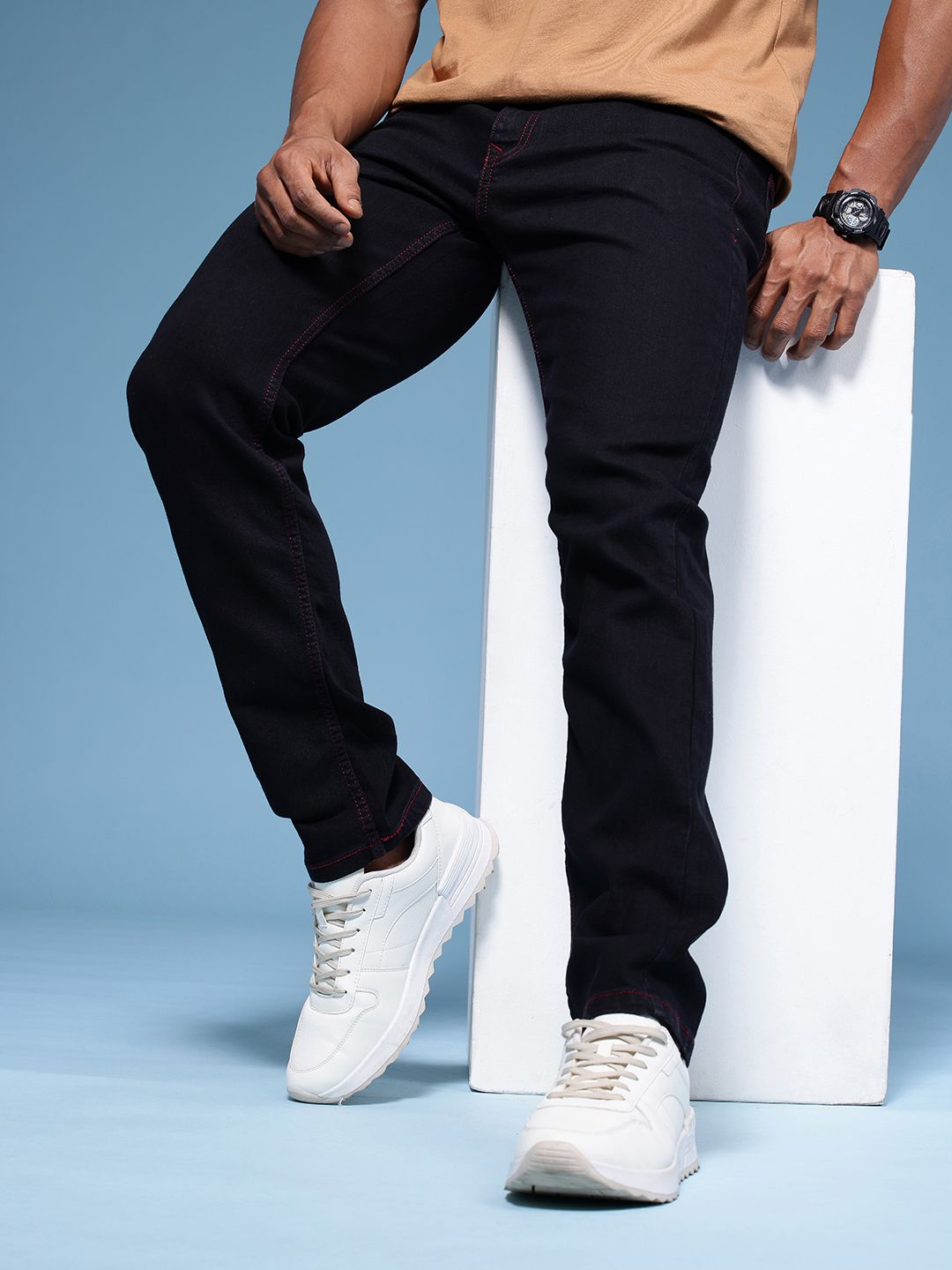 HERE&NOW Men Slim Fit Mid-Rise Stretchable Jeans