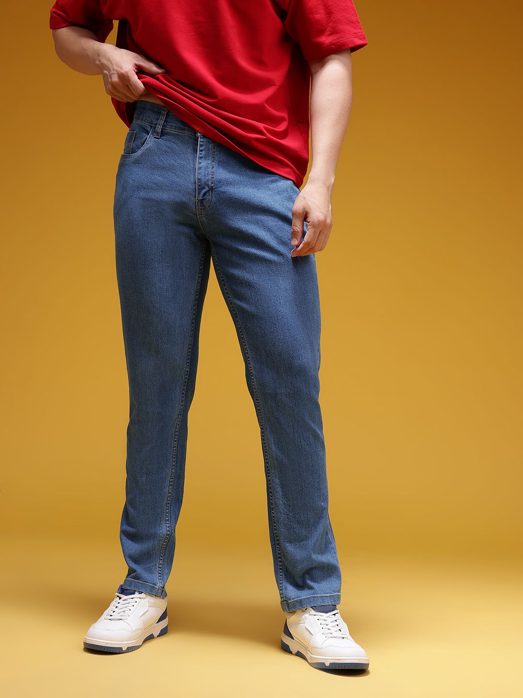 HERE&NOW Men Slim Fit Mid-Rise Stretchable Jeans