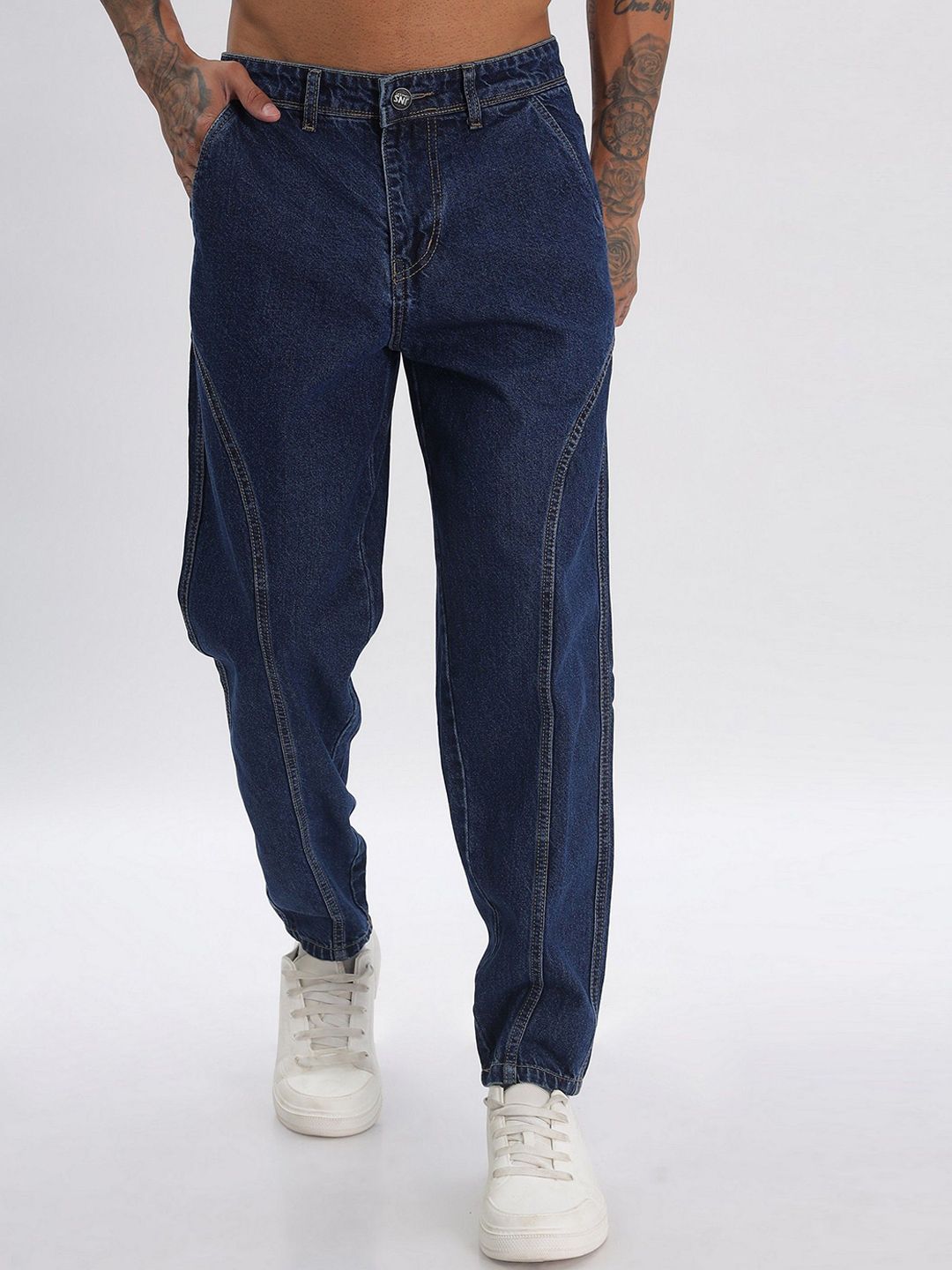 BEVDAAS Men Cotton Denim Relaxed Fit Jeans