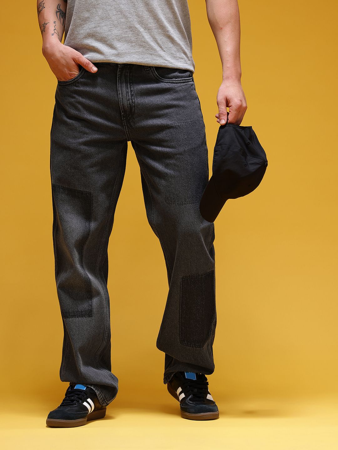 HERE&NOW Men Mid-Rise Pure Cotton Straight Fit Jeans