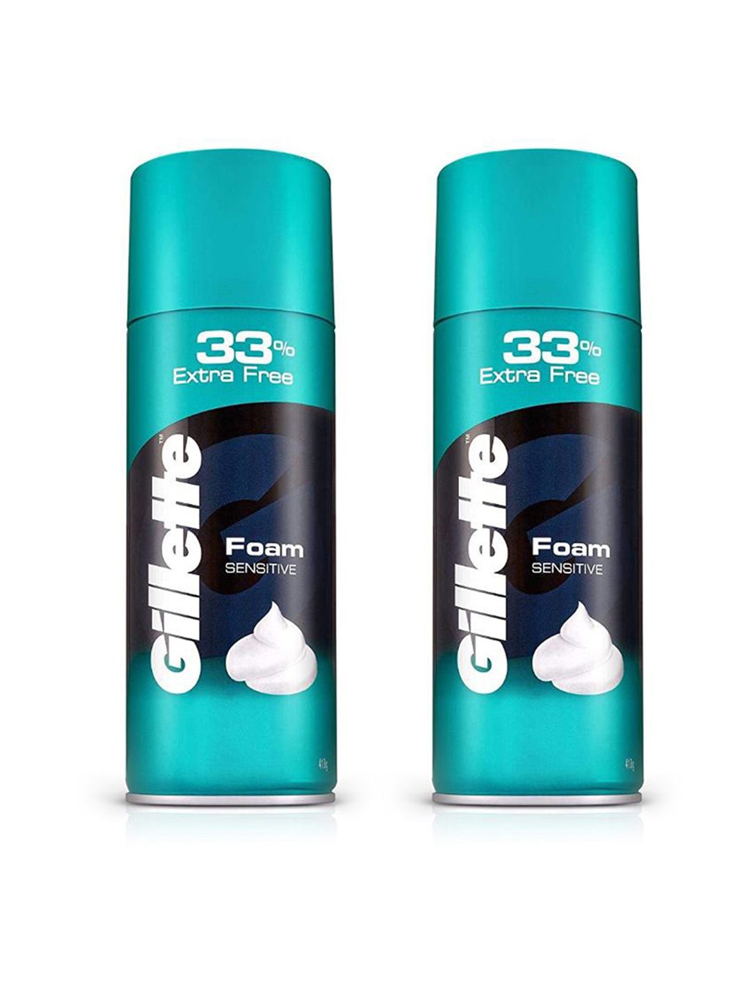 Gillette Gillette Set of 2 Pre Shave Foam for Classic Sensitive Skin - 418 g each