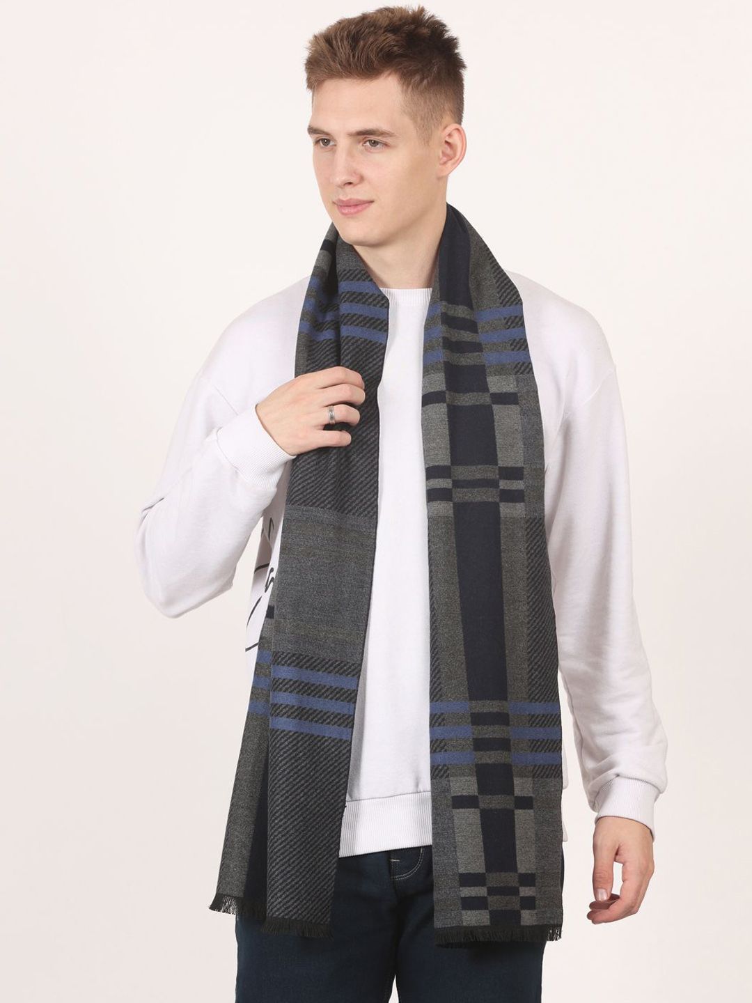 Calvadoss Men Patterned Acrylic Mufflers