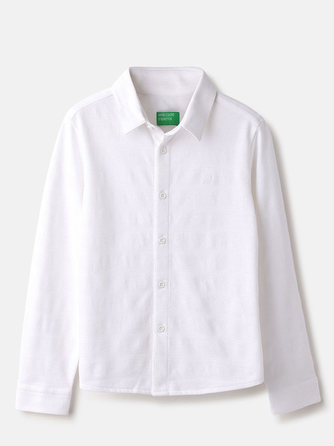 United Colors of Benetton Boys Spread Collar Solid Casual Shirt