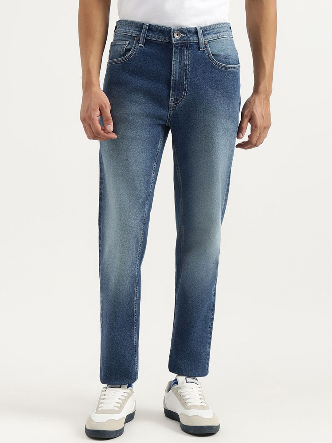 United Colors of Benetton Men Cotton Skinny Fit Heavy Fade Jeans