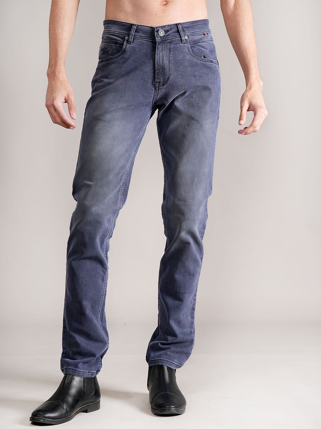 Cantabil Men Cotton Light Fade Stretchable Jeans