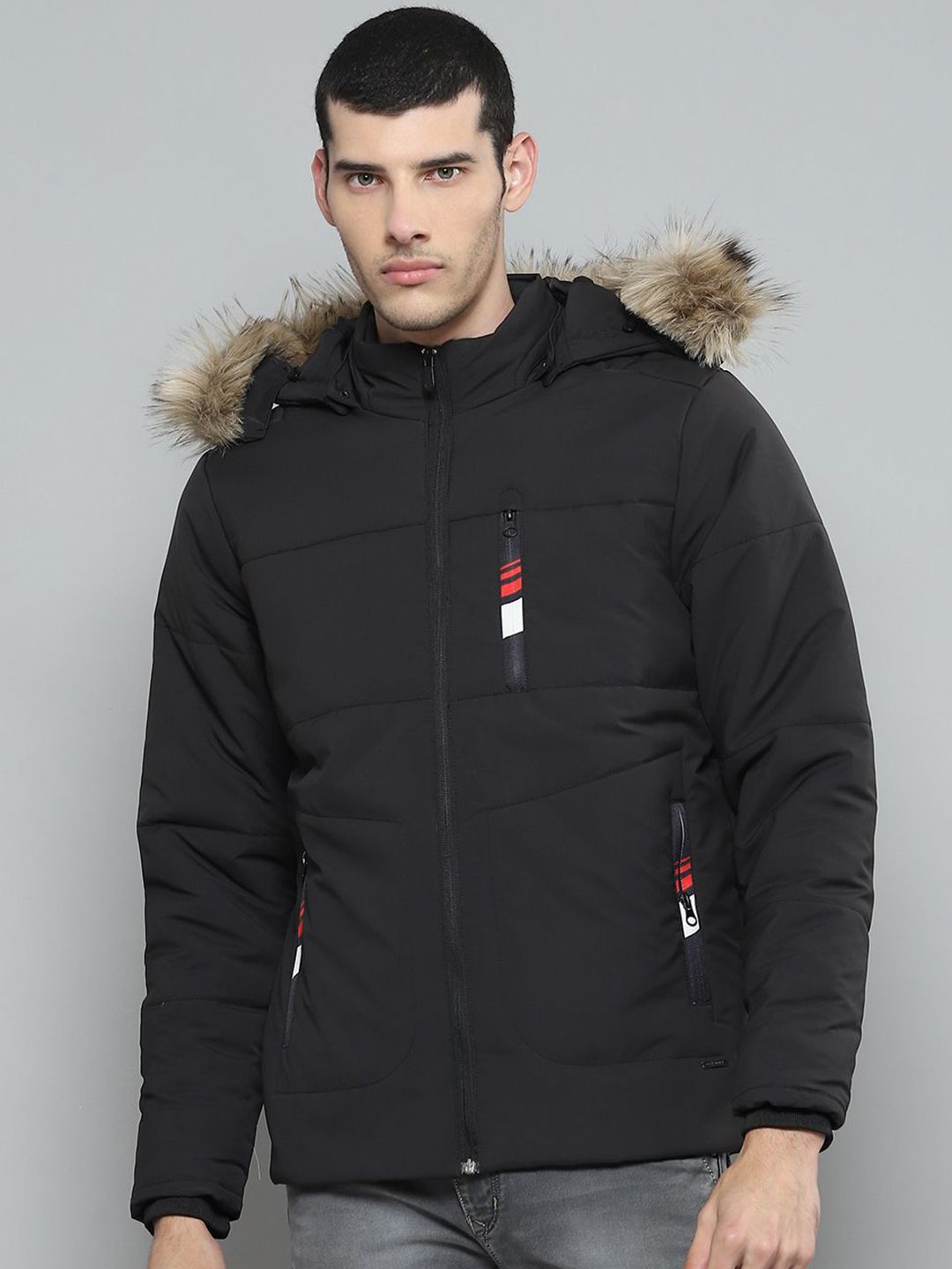 Cloak & Decker Men Hooded Solid Casual Parka Lightweight Jacket