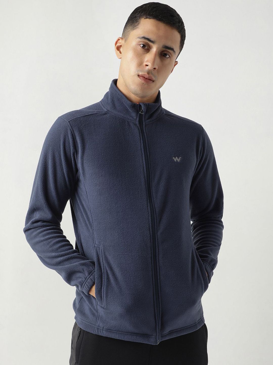 Wildcraft Men Mock Collar Solid Casual Bomber Lightweight Jacket