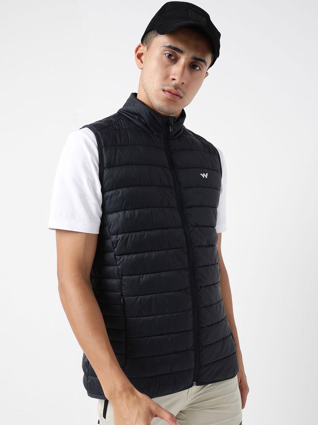 Wildcraft Men Mock Collar Solid Casual Gilet Lightweight Jacket