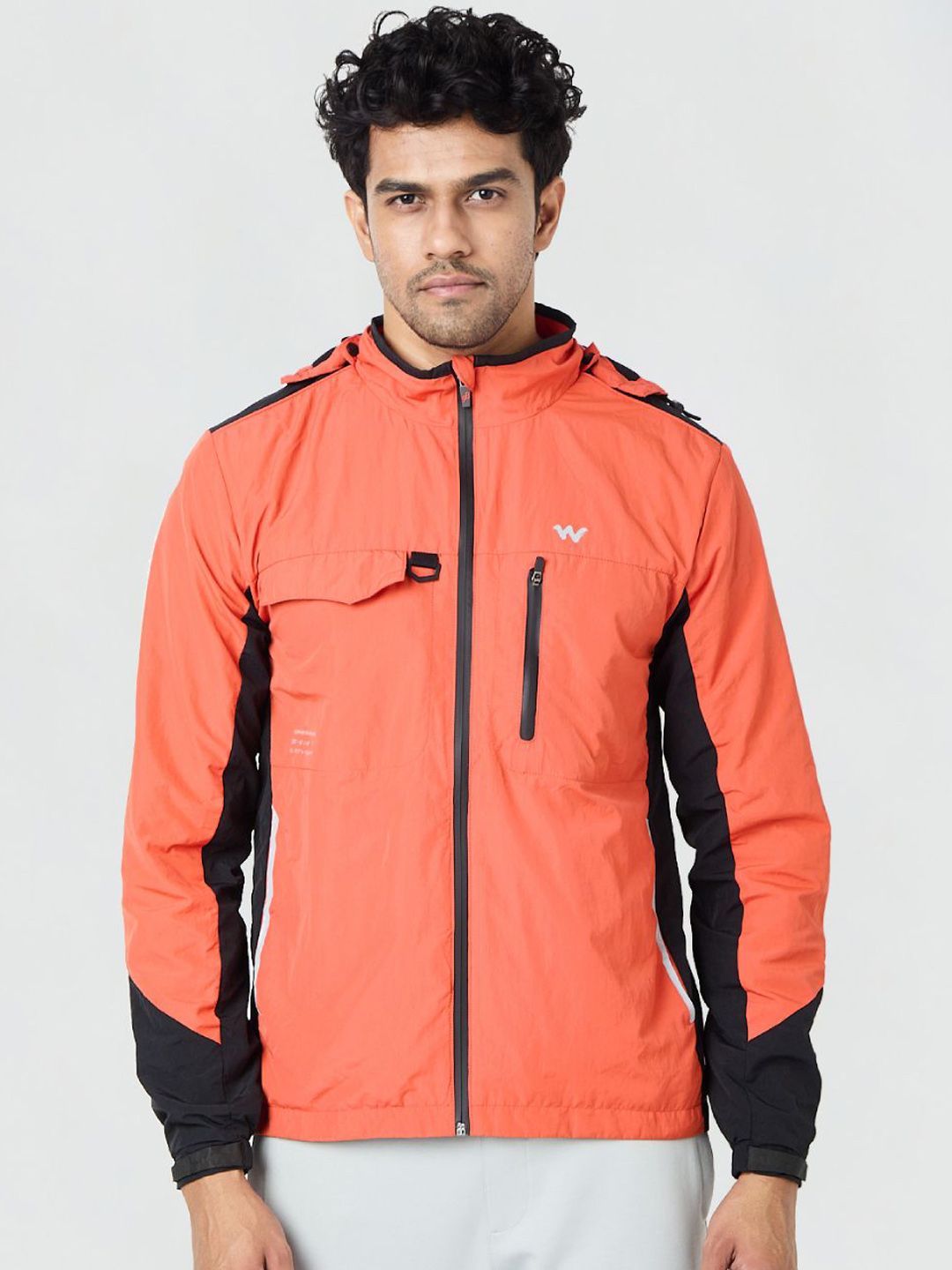 Wildcraft Men Hooded Colourblocked Casual Bomber Lightweight Jacket