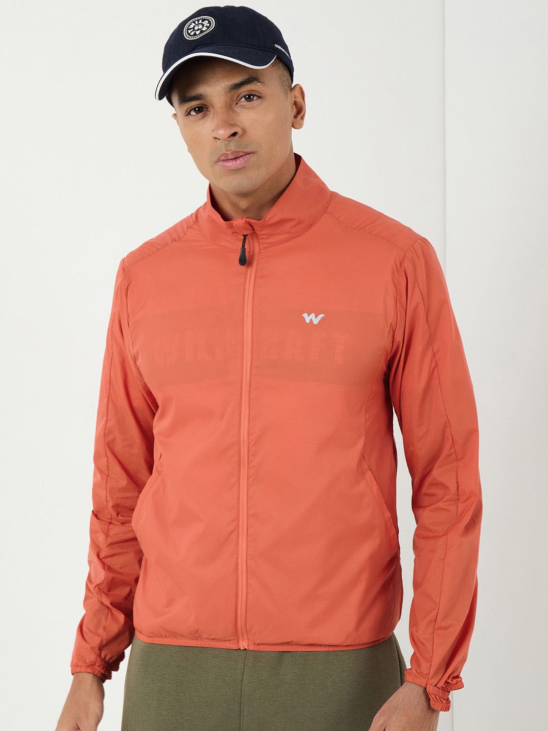 Wildcraft Men Mock Collar Solid Casual Bomber Lightweight Jacket