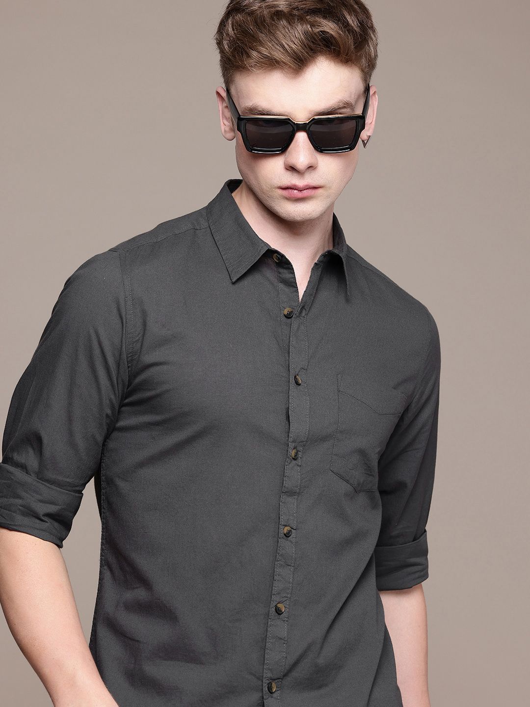The Roadster Life Co.  Cotton Opaque Casual Shirt