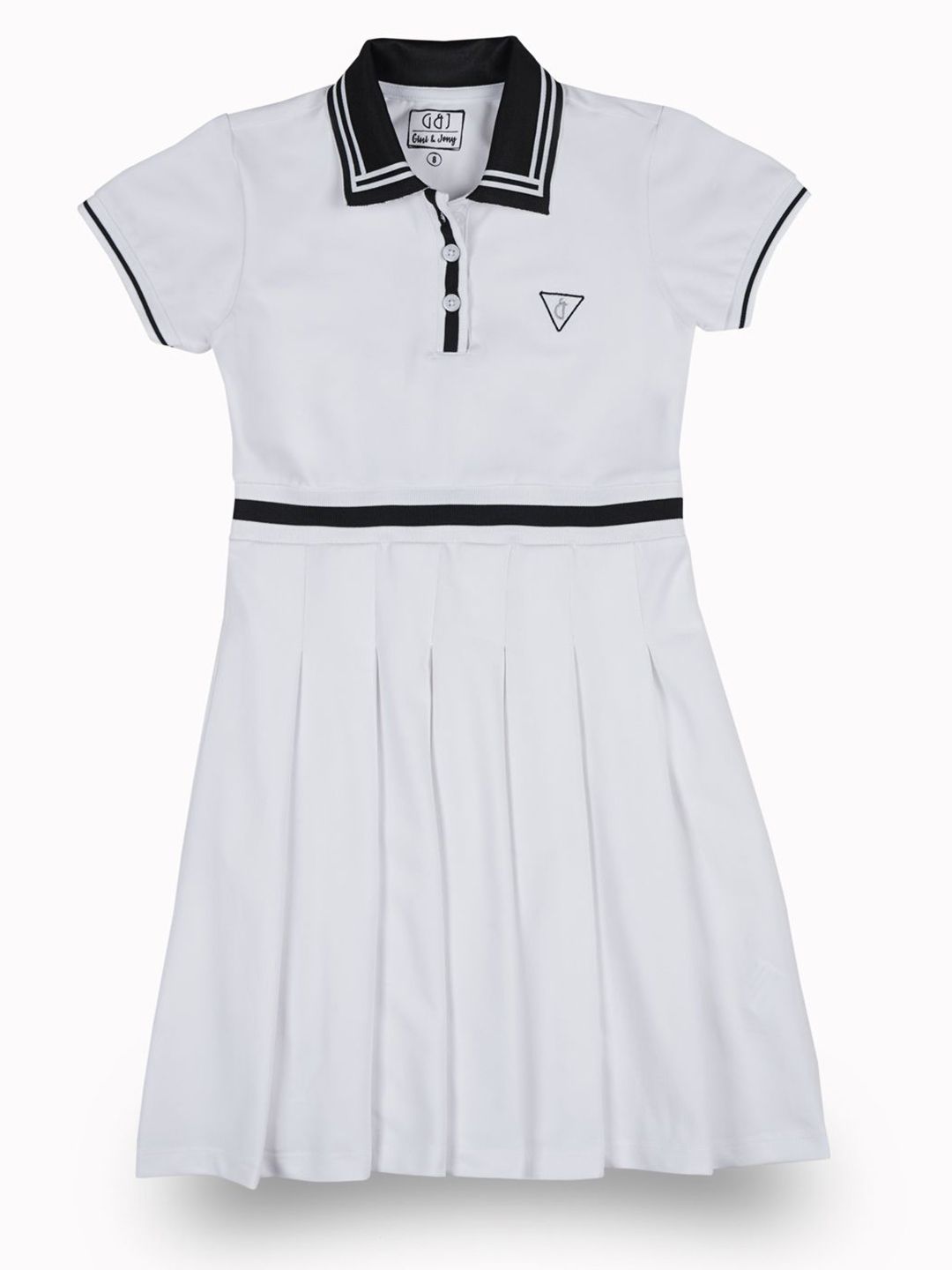 Gini and Jony Girls Cotton Shirt Collar Short Sleeves Dress