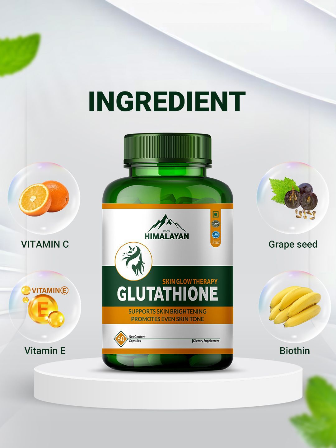 Buy DIVYA HIMALAYAN Skin Glow Therapy Glutathione Capsules - 60 Capsules -  Skin Supplements for Unisex 32028915 | Myntra