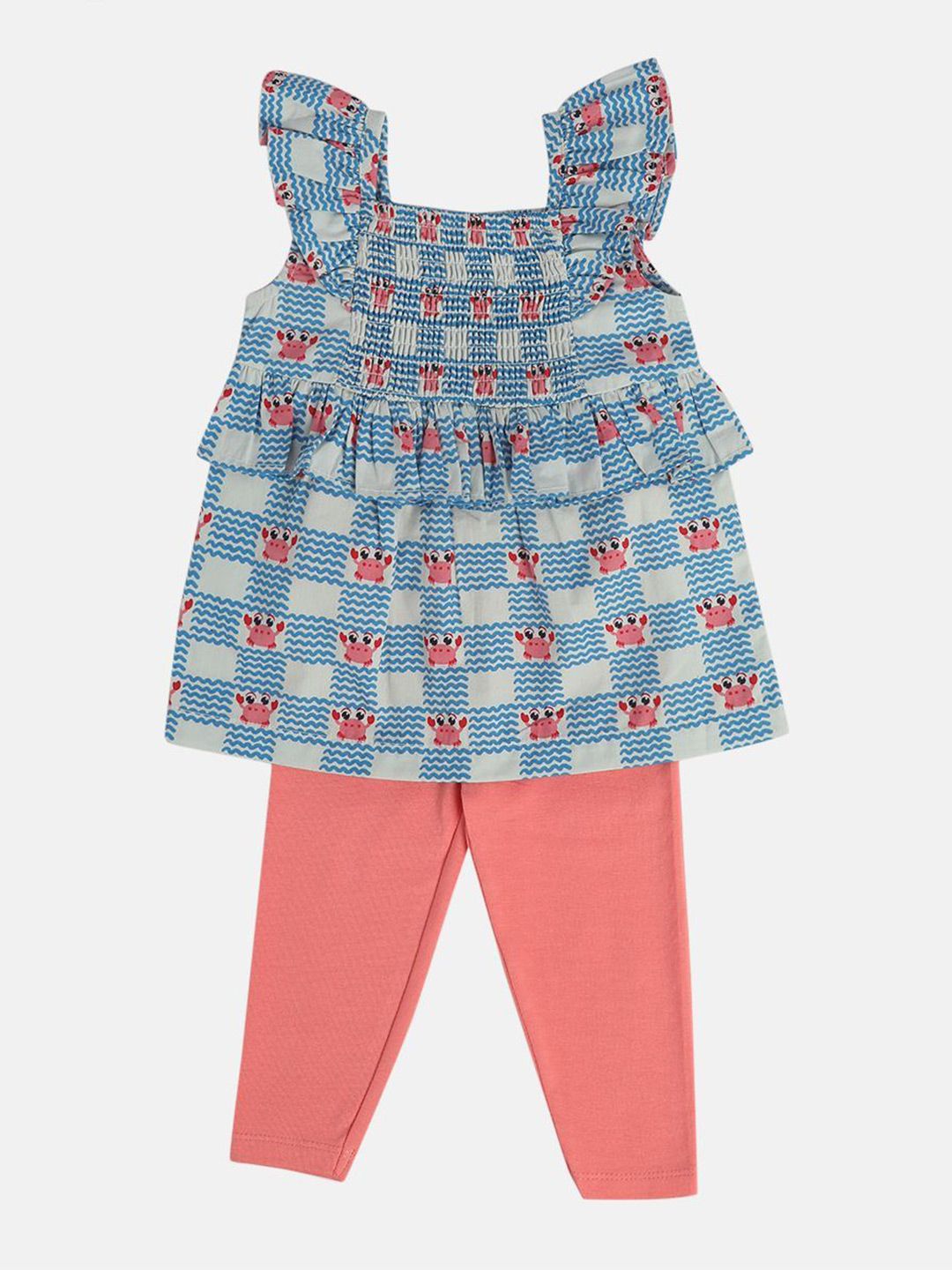 MINI KLUB Girls Printed Top with Leggings