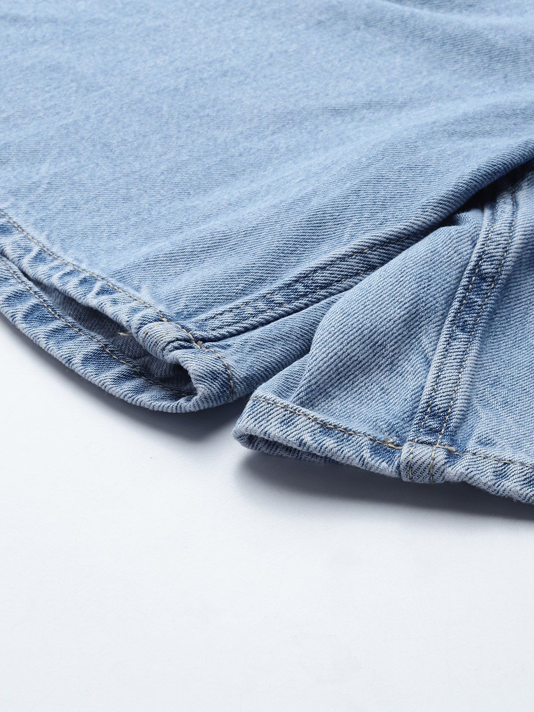 Mid-Rise Pure Cotton Washed Effect Jorts