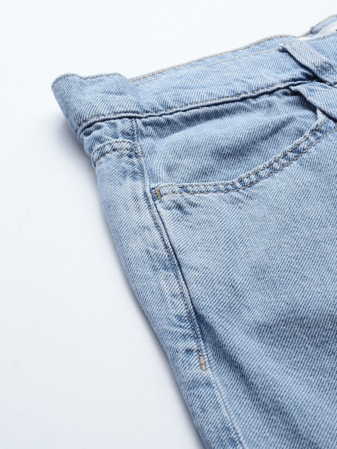 Mid-Rise Pure Cotton Washed Effect Jorts