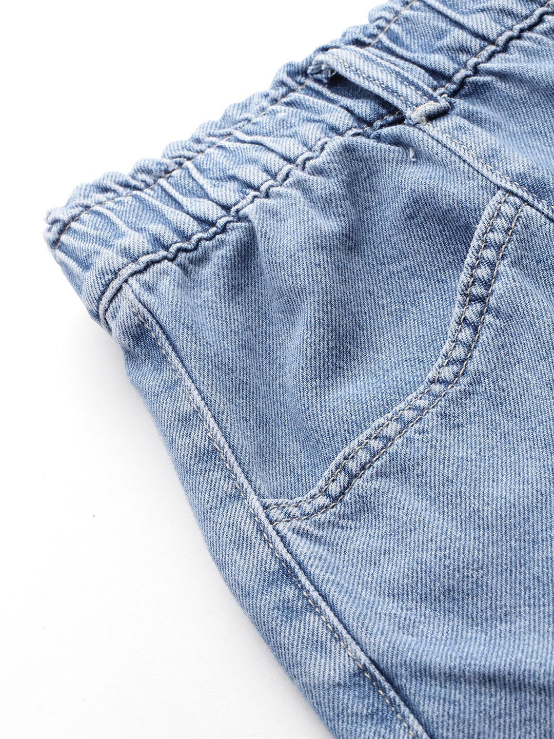 High-Rise Denim Shorts with Belt