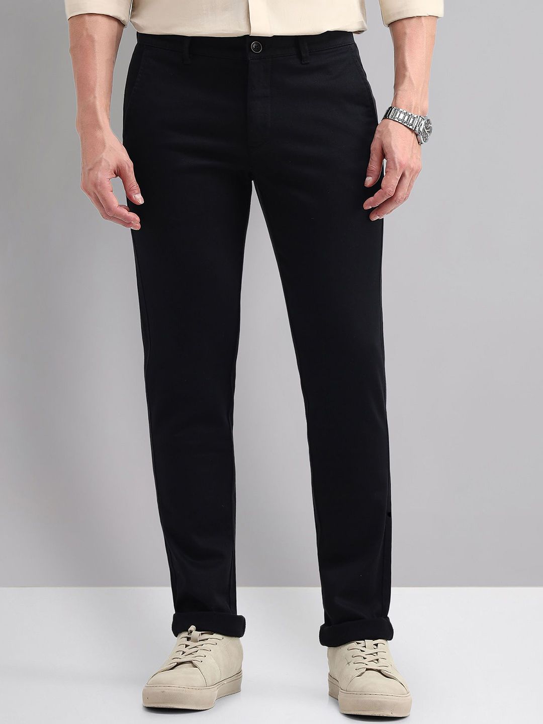 AD By Arvind Men Slim Fit Chinos Trousers