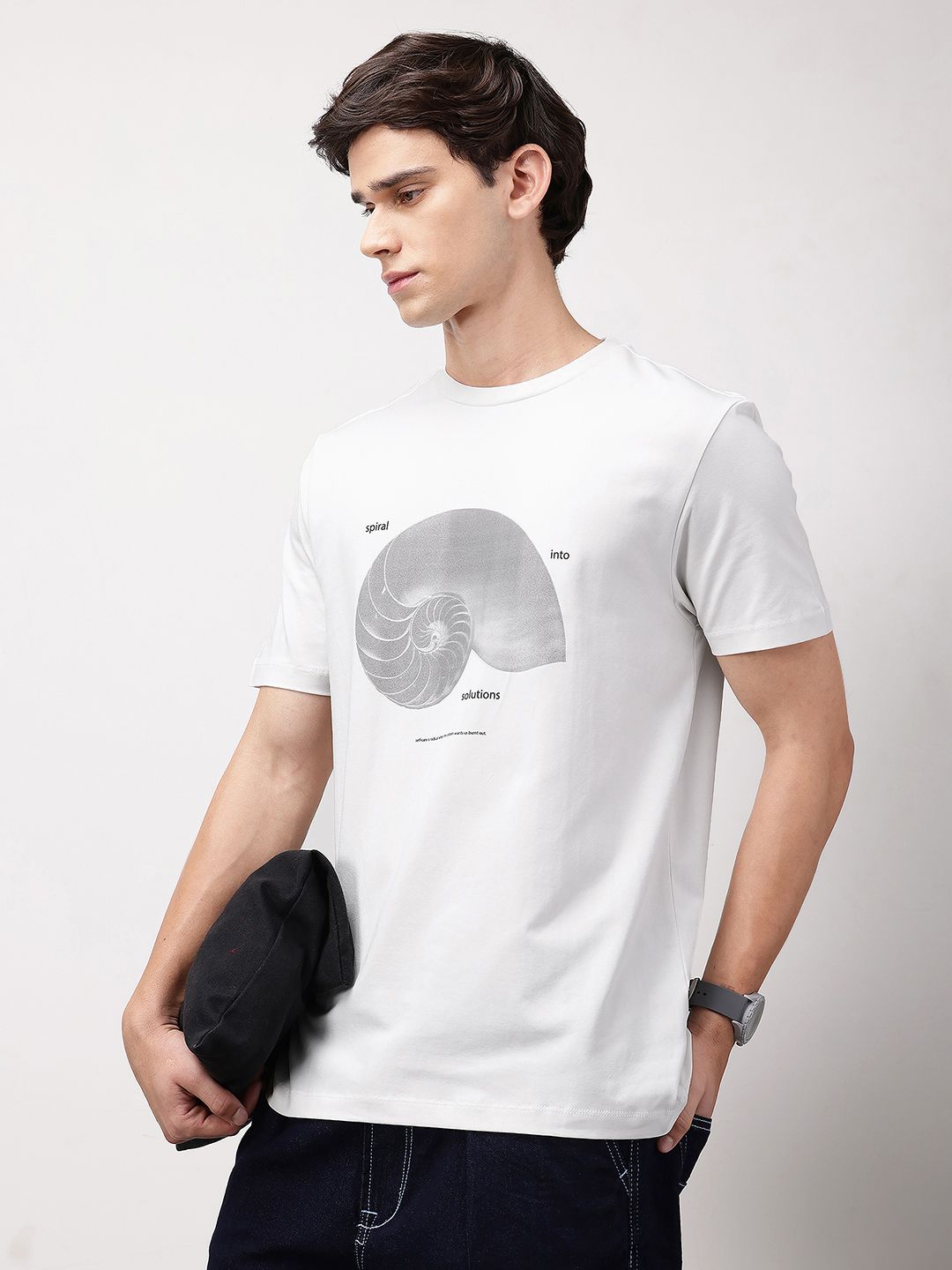 ether Men Grower Graphic Printed Relaxed Fit T-shirt