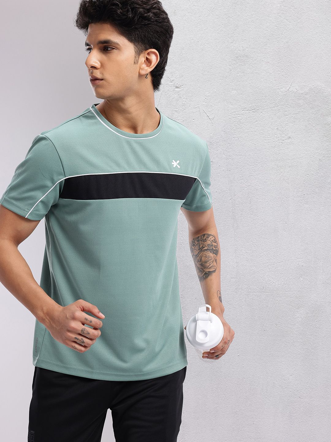 HRX by Hrithik Roshan Striped Rapid-Dry Running T-shirt