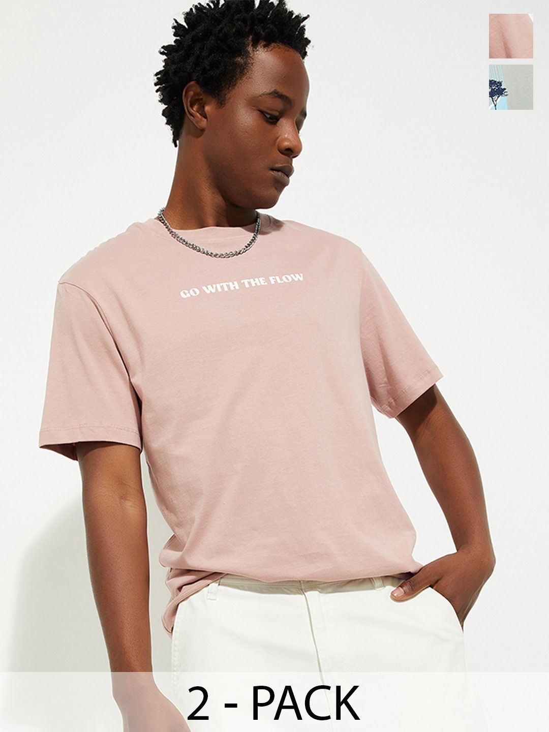 Max URB_N Pack of 2 Men Graphic Printed T-shirt