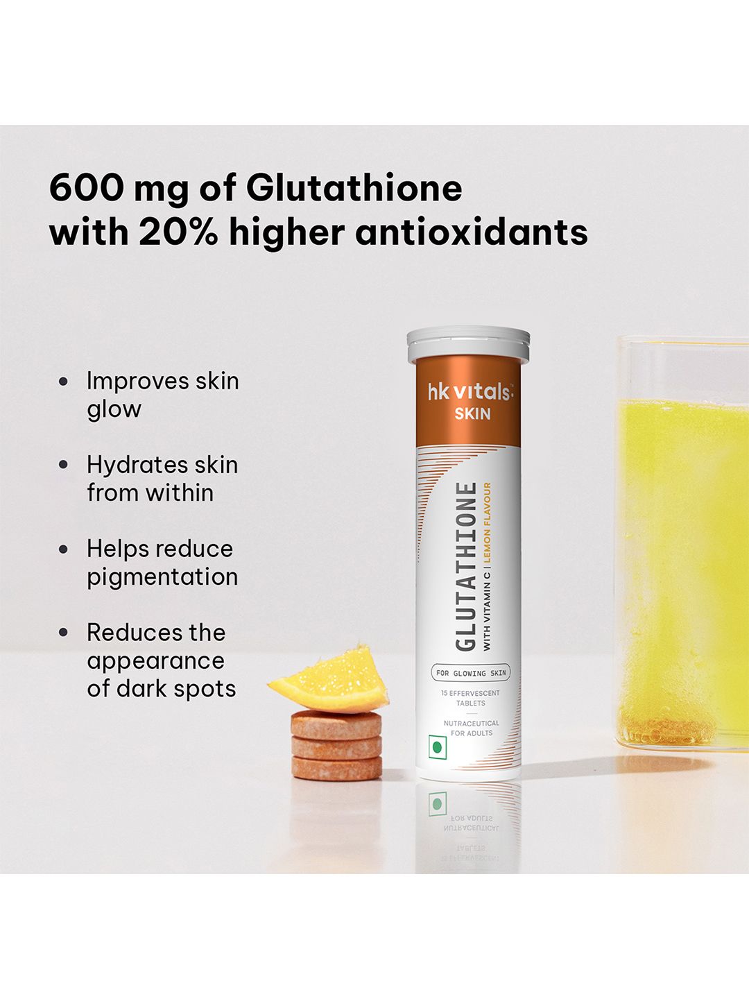 l glutathione effervescent tablets Buy HK VITALS Glutathione Effervescent Tablets - 15 N - Skin Supplements  for Unisex 32054099
