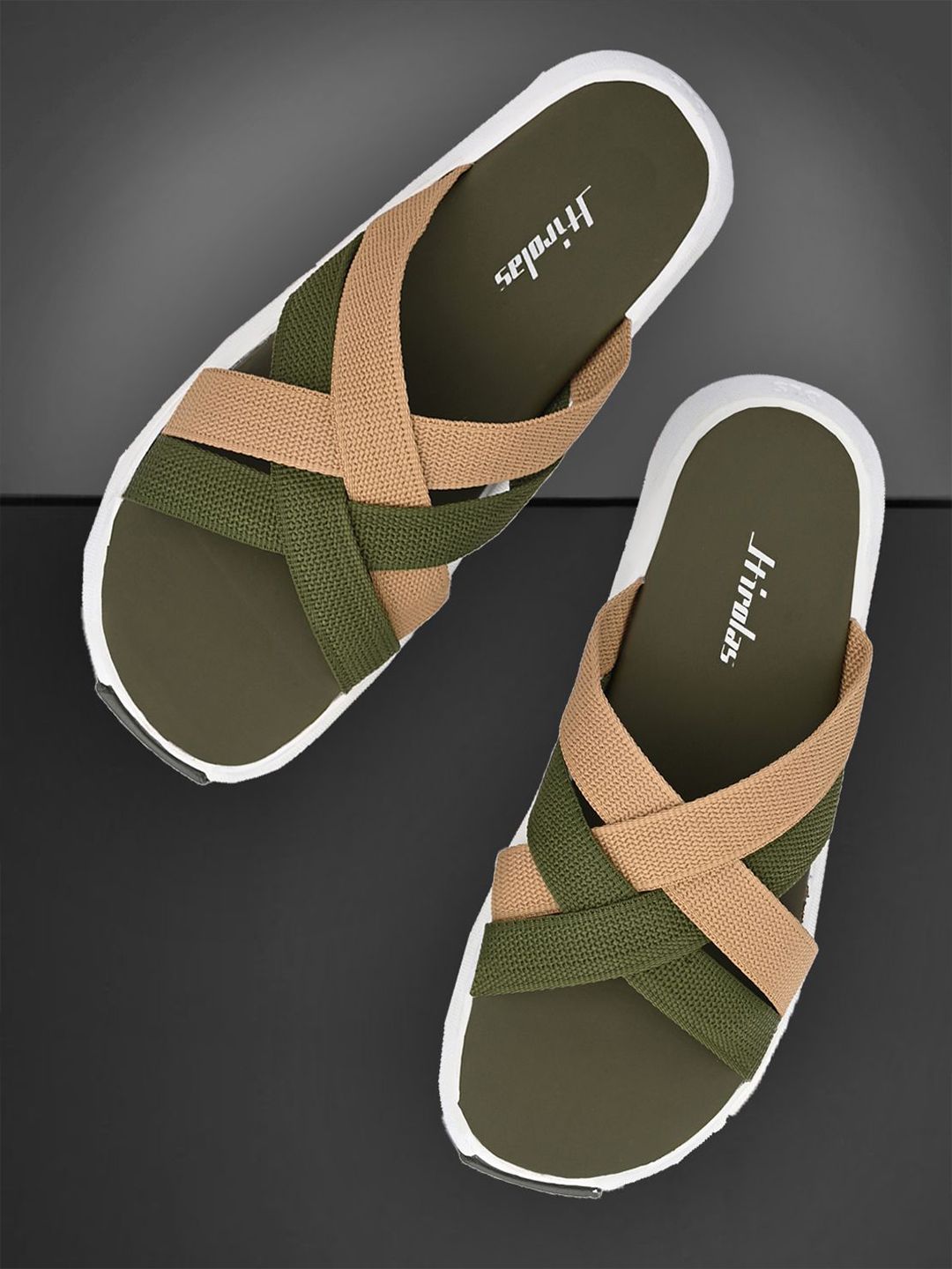 HIROLAS Men Striped Casual Slip-On