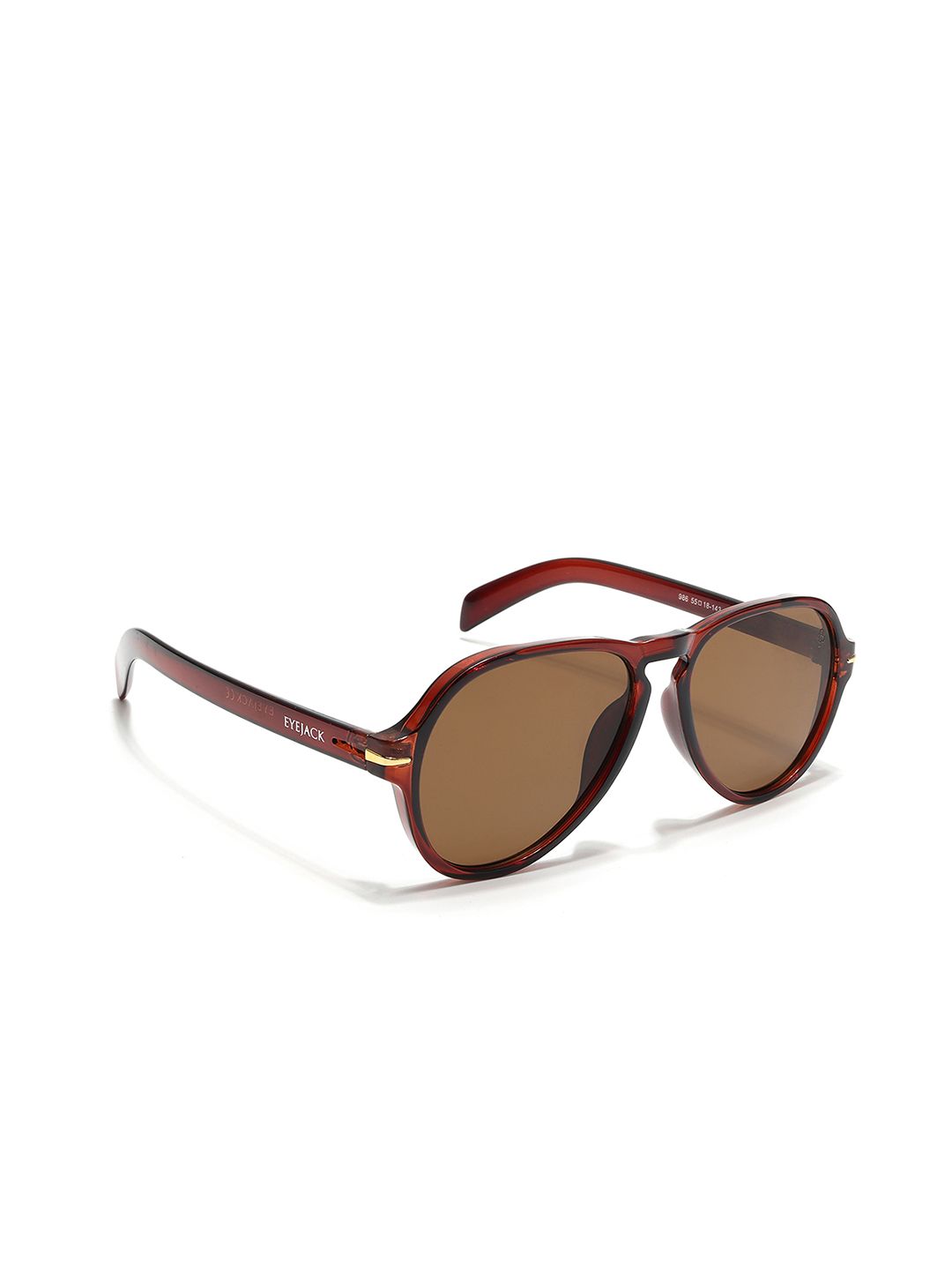 Eyejack by Voyage Unisex Aviator Sunglasses with UV Protected Lens 986CL979-Brown