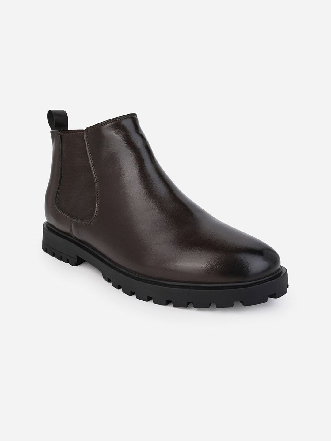 Buy Styli Men Mid Top Faux Leather Chelsea Boots - Boots for Men