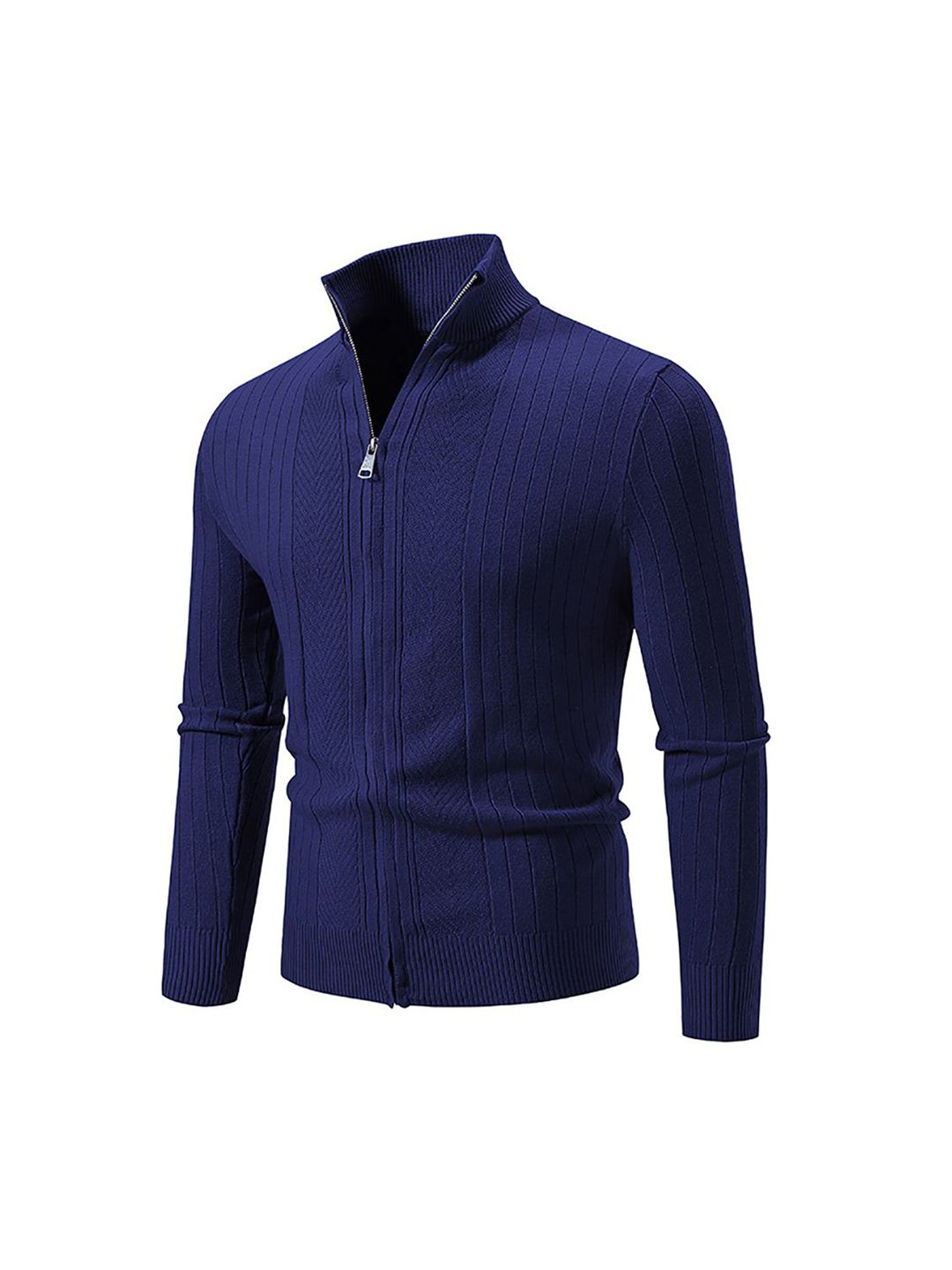 StyleCast x Revolte StyleCast Men Navy Blue Striped Casual Windcheater Jacket