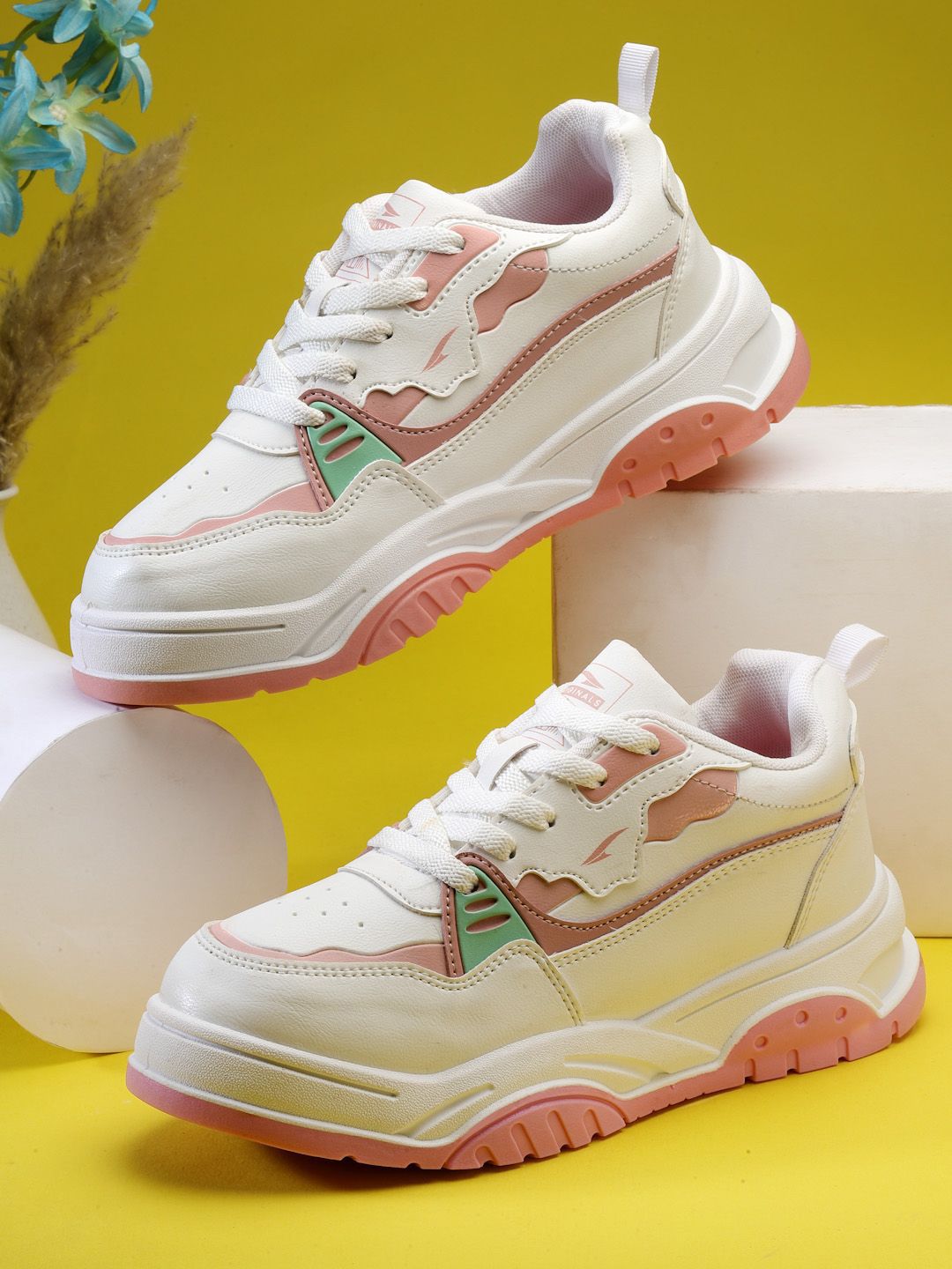 ASIAN Women Lace-Ups Round Toe Sneakers