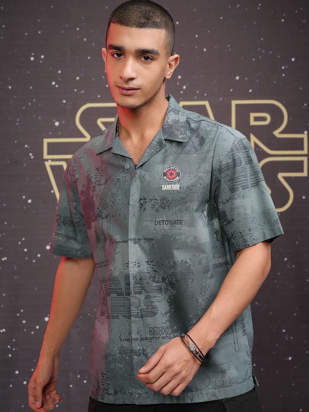 HIGHLANDER Men Star Wars Printed Relaxed Fit Casual Shirt