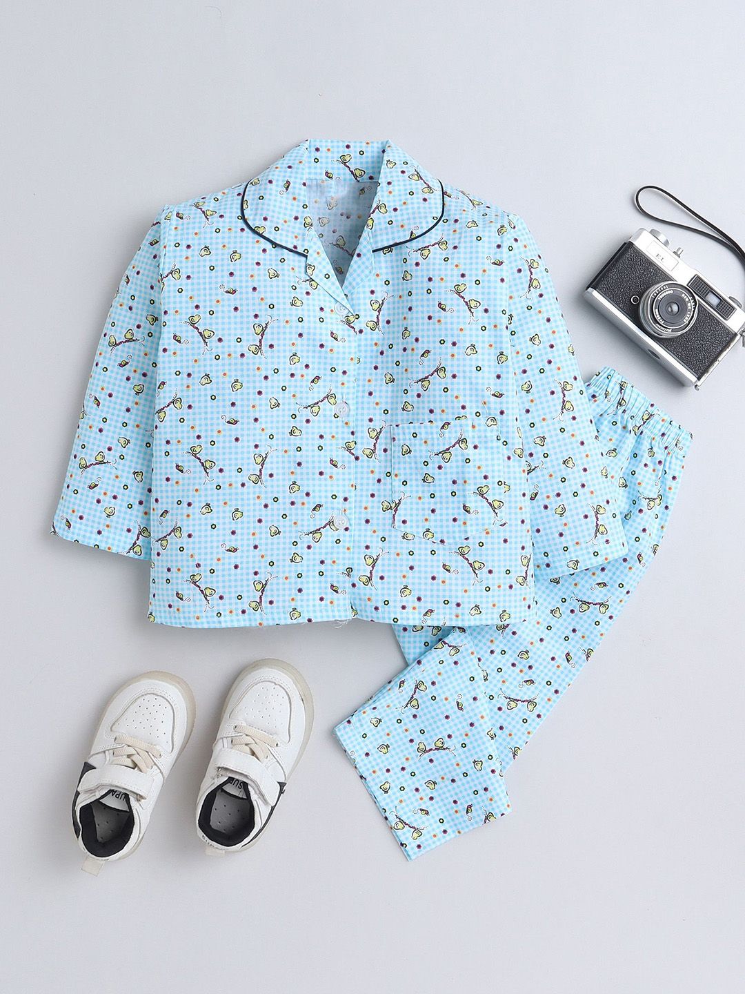 The Magic Wand Boys Graphic Printed Pure Cotton Night suit