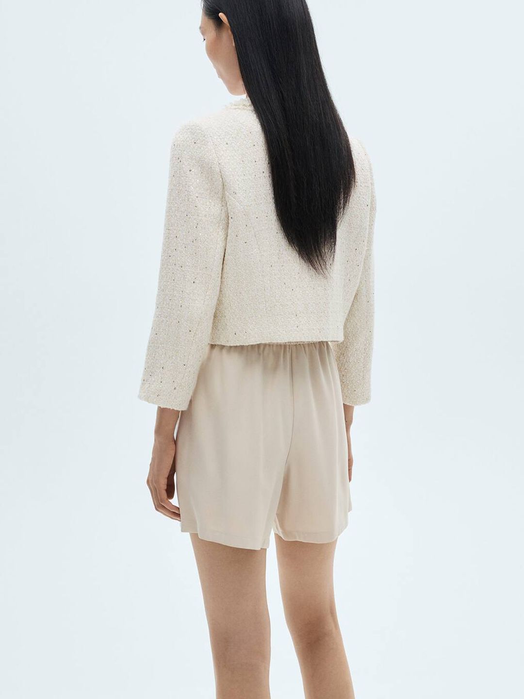 Pintuck Detailed Straight Shorts