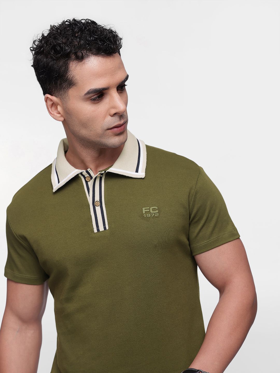 French Connection Polo Collar Pure Cotton T-shirt