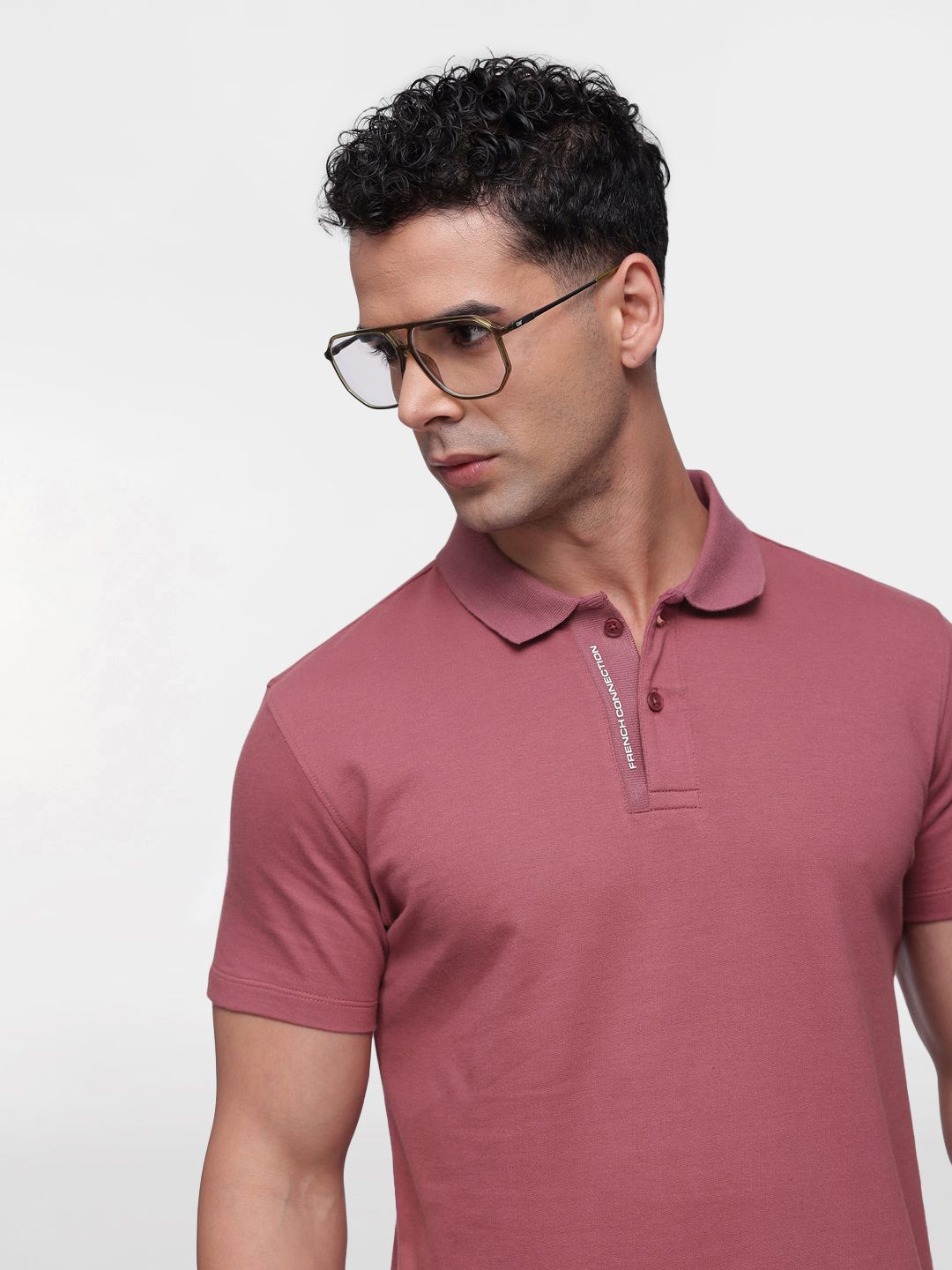 French Connection Polo Collar Pure Cotton T-shirt
