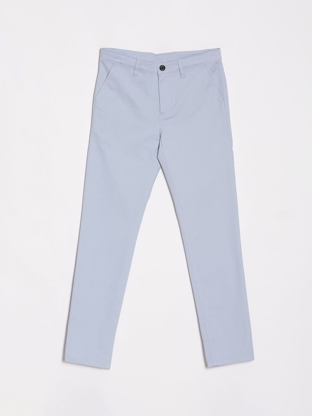 Allen Solly Junior Boys Cotton Mid-Rise Flat-Front Slim Fit Trousers