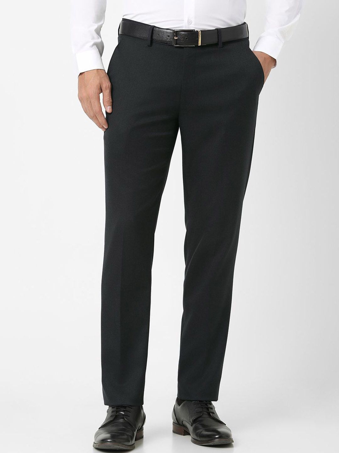 Peter England Elite Men Mid-Rise Slim Fit Formal Trouser