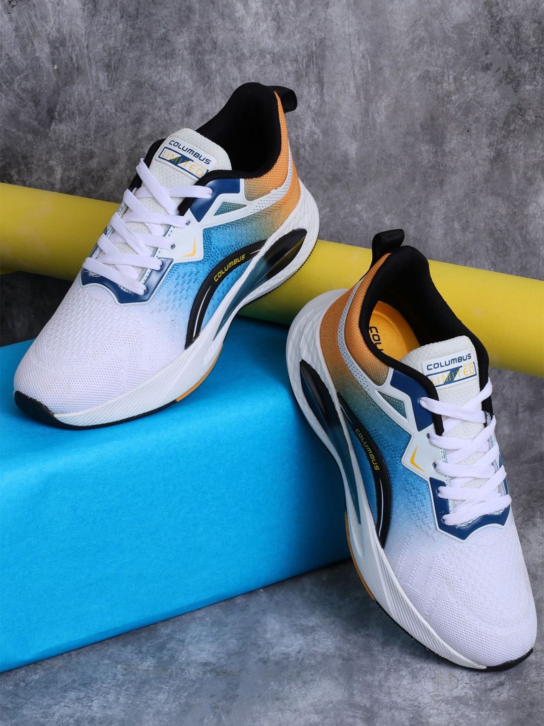 Columbus Men Mesh Running Non-Marking Sports Shoes