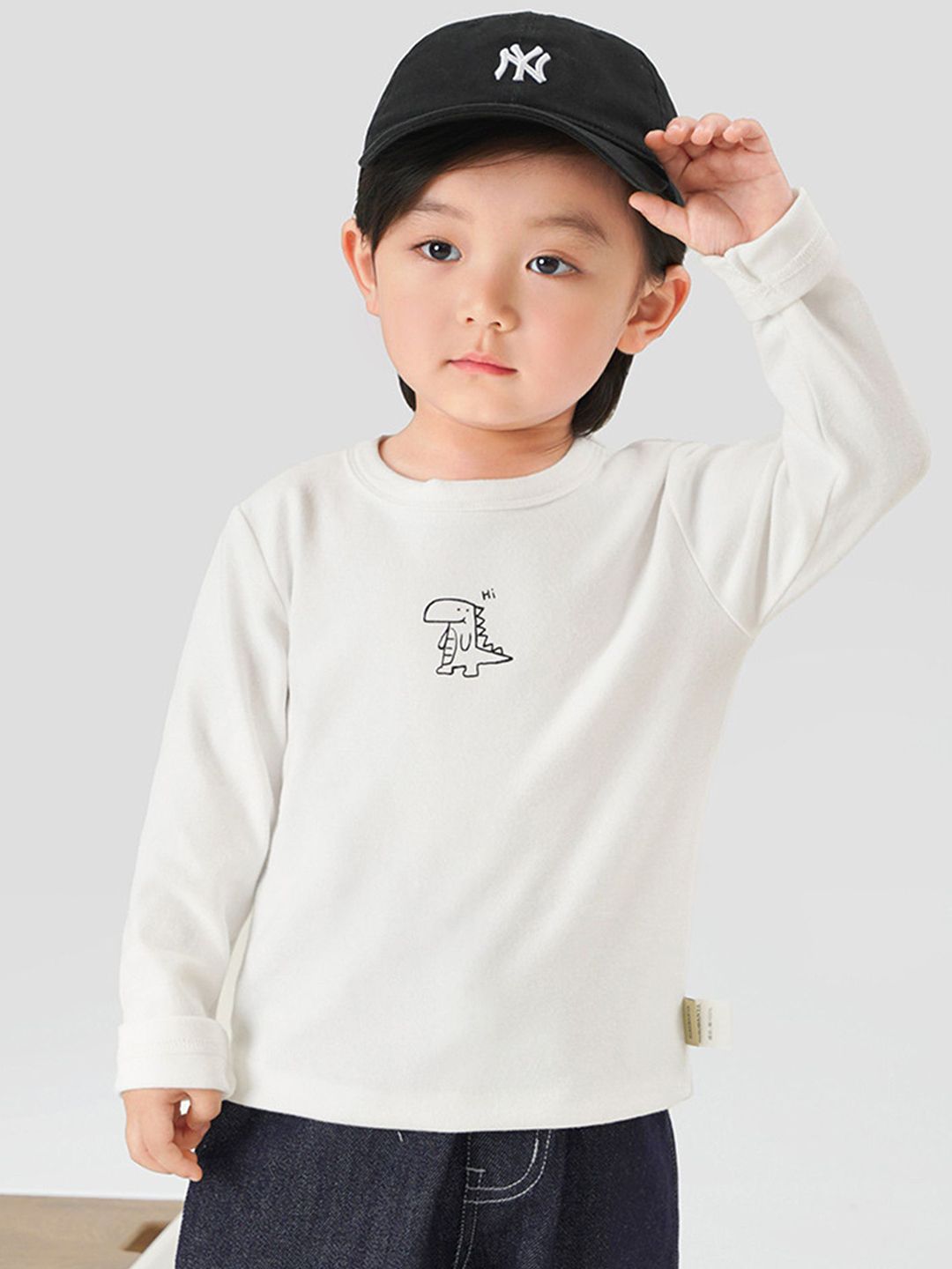 LULU & SKY Boys Graphic Printed Round Neck Cotton T-shirt