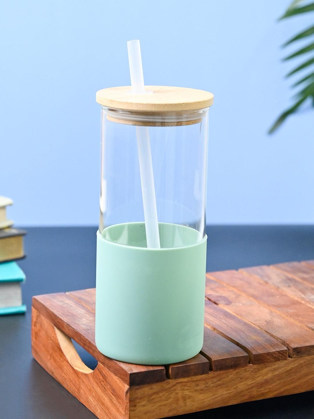 MARKET99 Green Solid Glass Spill Proof Sipper - 500ml