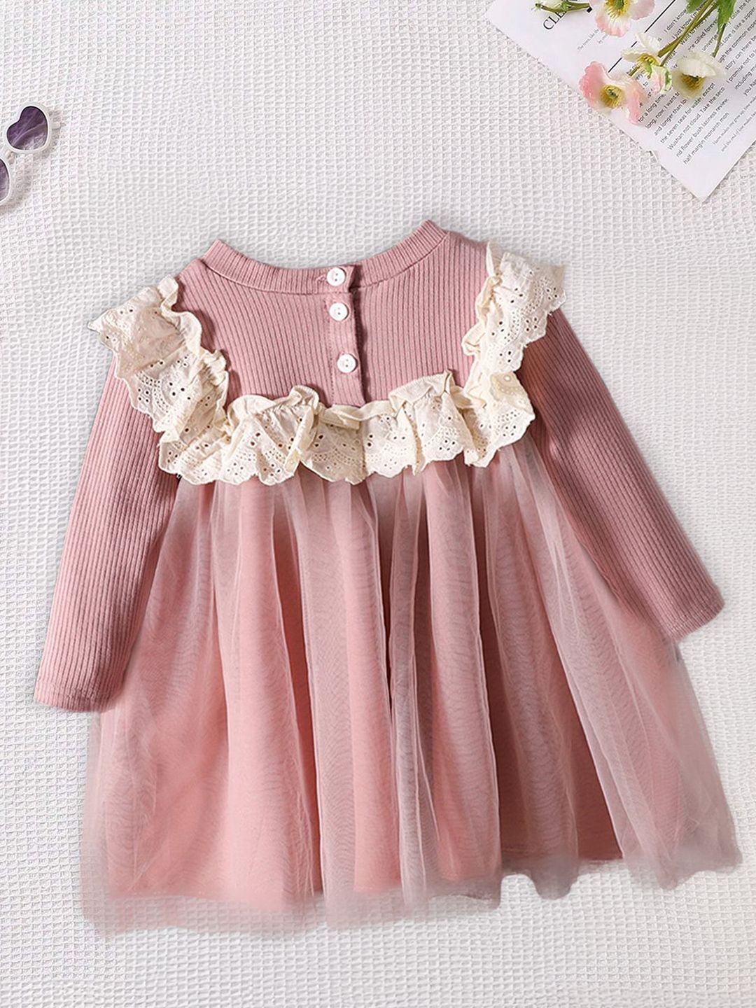 FOREVER FRIDAY Girls Self Design Fit & Flare Dress