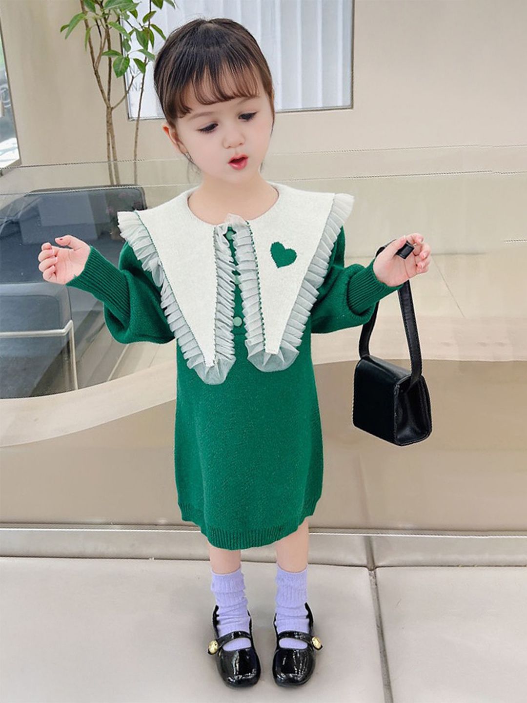 FOREVER FRIDAY Girls Round Neck A-Line Dress