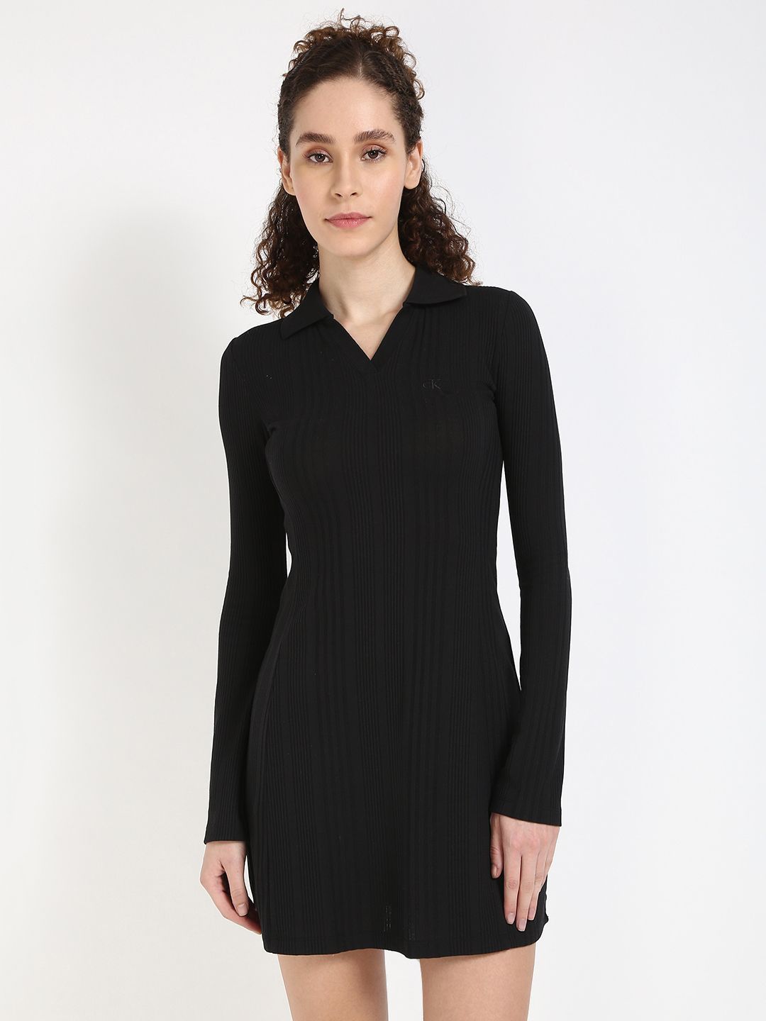 Calvin Klein Jeans Women Shirt Collar Sheath Dress