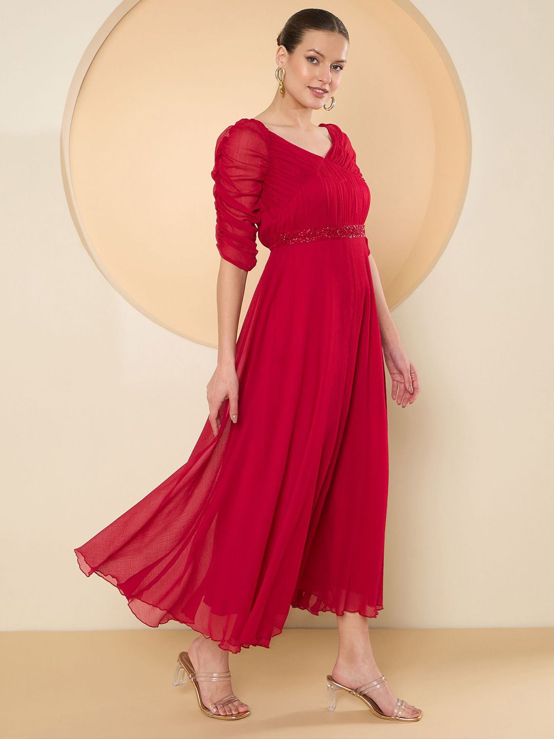 chiffon dress myntra Chiffon