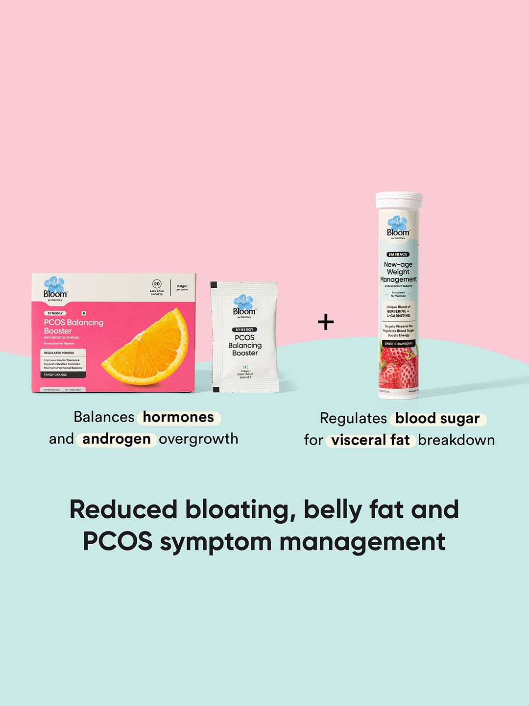 Buy Bloom PCOS Powder & Berberine + L-Carnitine Supplement Combo - 20 N  Sachets & 20 N tablets - Nutrition and Wellbeing for Women 32122494 | Myntra