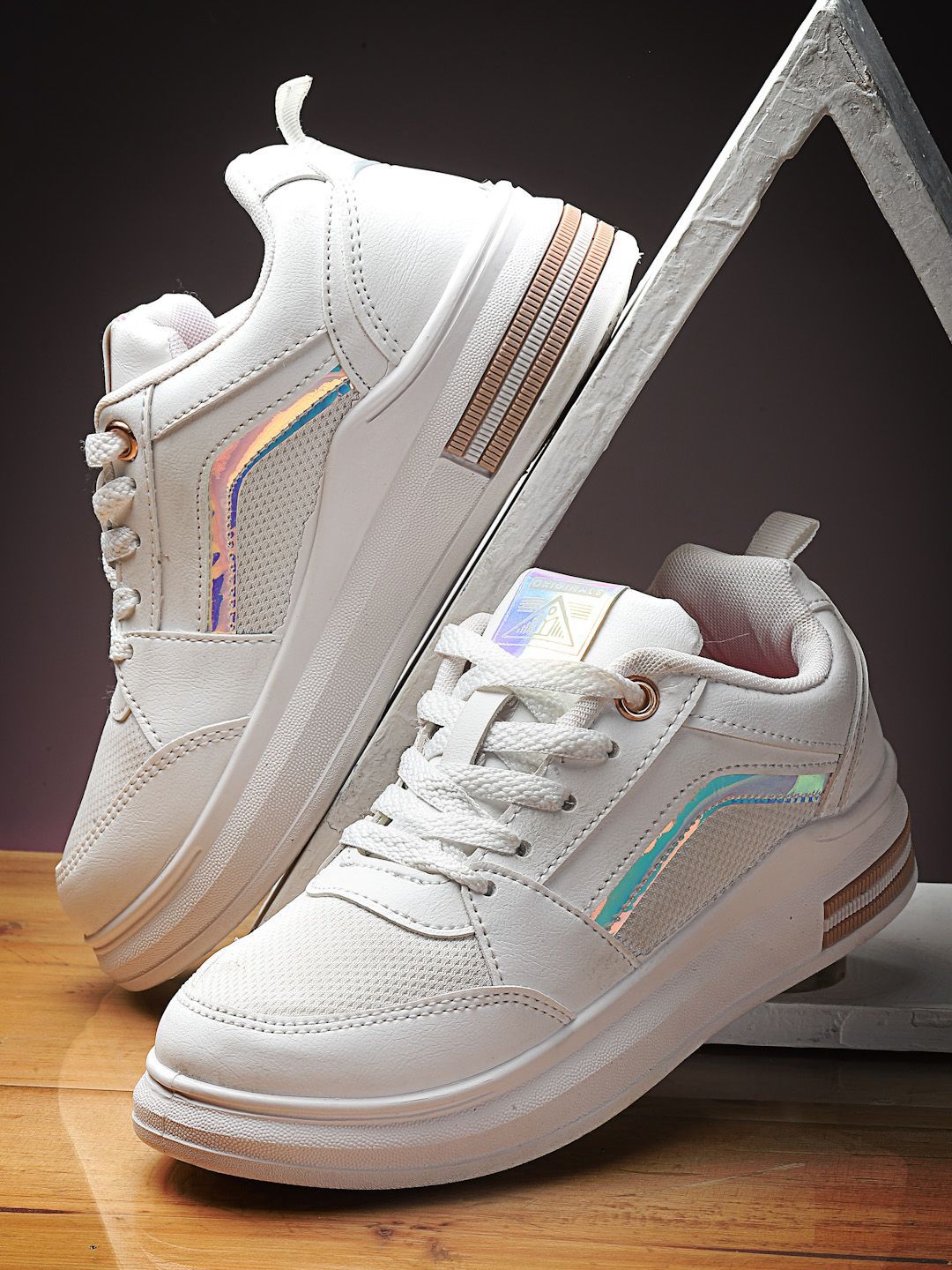 ASIAN Women Colourblocked Lace-Ups Sneakers