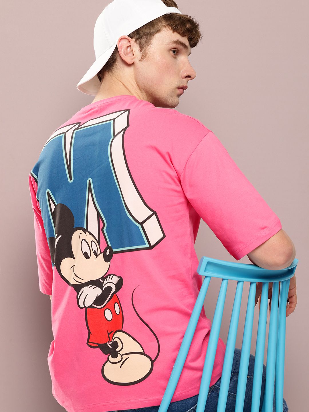 Kook N Keech Disney Kook N Keech Oversized Fit Disney Mickey Mouse Graphic Printed Pure Cotton T-shirt