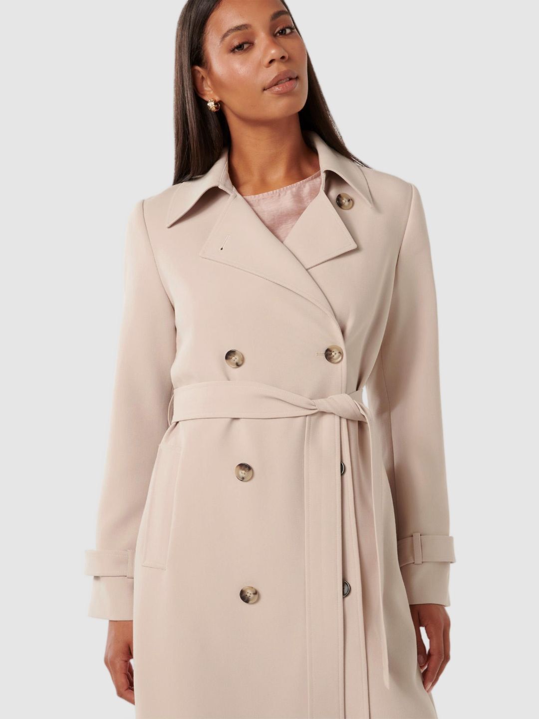 Buy Forever New Women Double Breasted Trench Coat - Coats for
