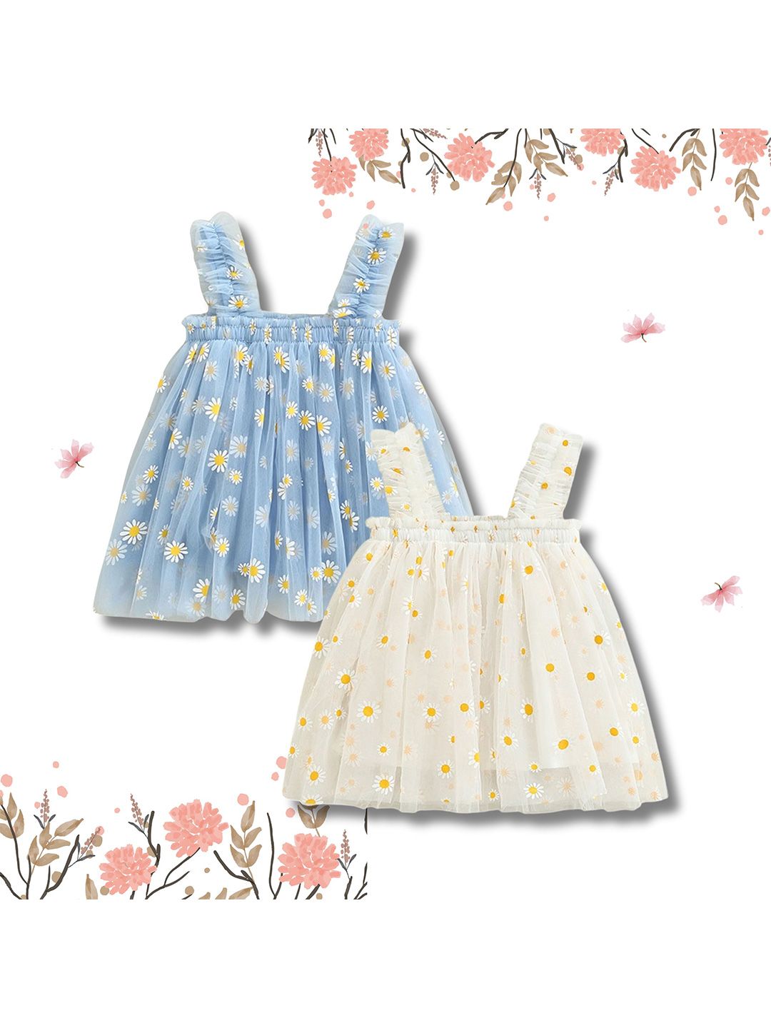 TotzTouch Baby Girls Printed Party Dress